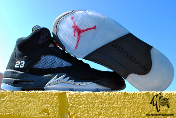Air Jordan V Black Met Silver Full Family 02