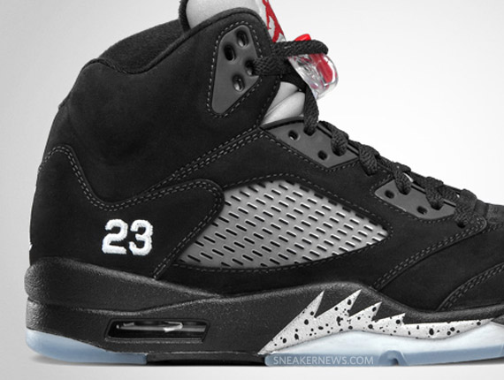 Air Jordan V Black Metallic Silver Official Images 1