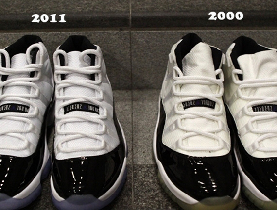 Air Jordan Xi Concord 2000 2011 Comparison 05