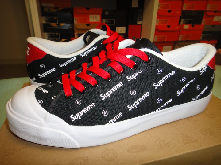 Fragment Design Supreme Nike All Court Low Black White Red 2