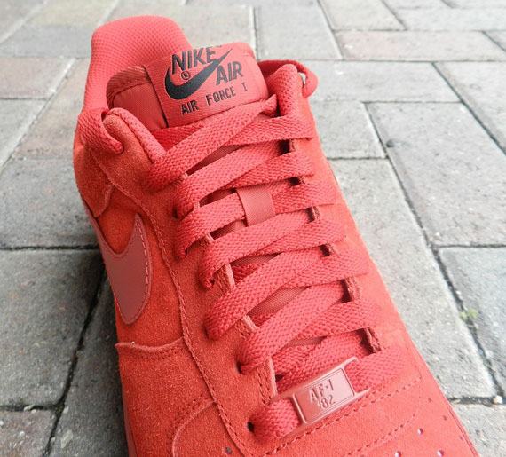 Nike Af1 Low Tonal Red Suede 04