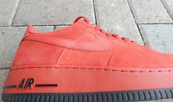 Nike Af1 Low Tonal Red Suede 05