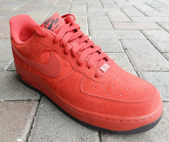 Nike Af1 Low Tonal Red Suede 06