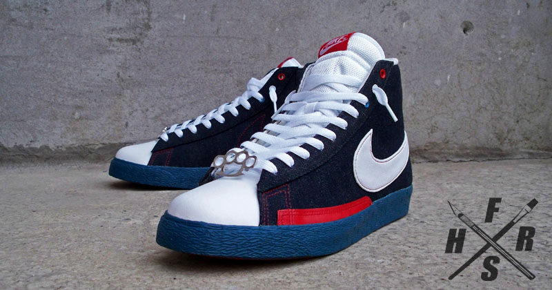 Nike Blazer High Custom 10 Deep Patriots 10