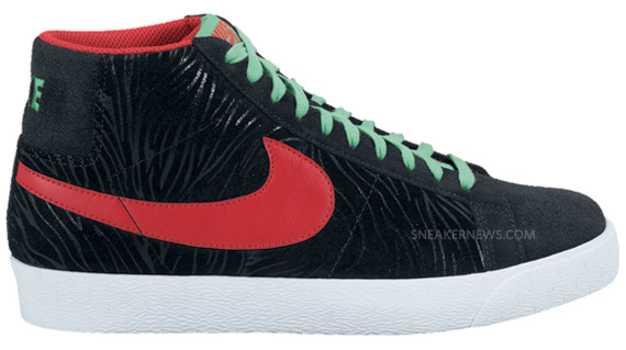 Nike Sb Blazer Black Comet Red Hyper Verde September 2011 01