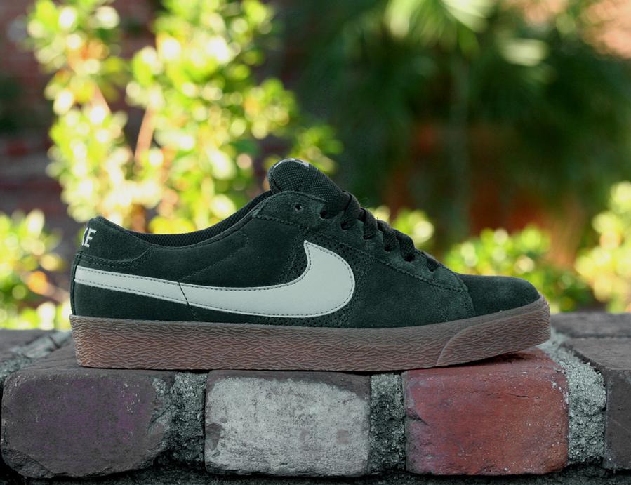 Nike Sb Blazer Low Fern Stone Grey 2