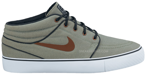 Nike Sb Janoski Mid Oil Green Pecan September 2011 01