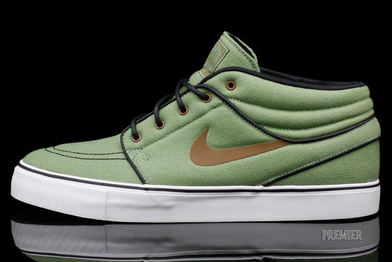 Nike Sb Zoom Stefan Janoski Mid Oil Green Pecan 1