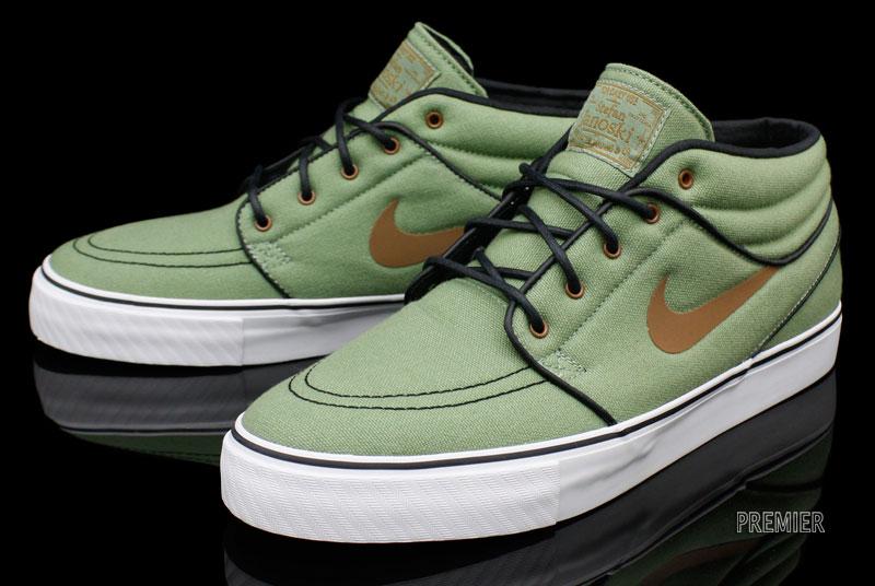 Nike Sb Zoom Stefan Janoski Mid Oil Green Pecan 2