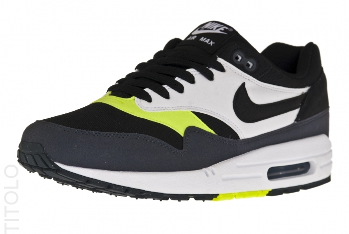 Nike Air Max 1 Black Anthracite Volt White 1