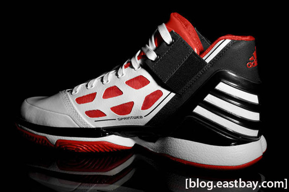 Adidas Adizero Rose 2 White Red Black Detailed 03