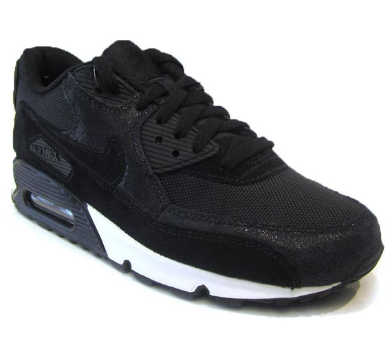 Nike Air Max 90 Black Suede Mesh Glitter 031