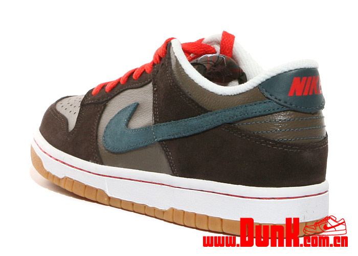 Nike Dunk Low Gs Ironstone Slate Blue Velvet Brown White 4