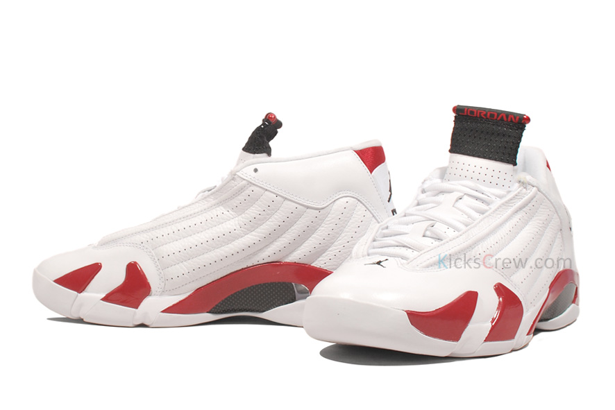 Air Jordan 14 Retro White Varsity Red Black 3