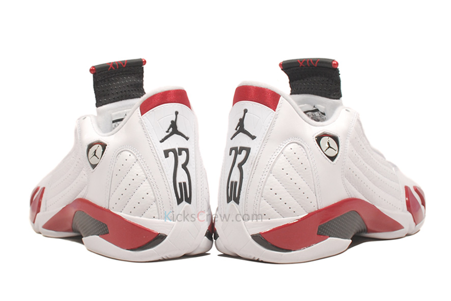 Air Jordan 14 Retro White Varsity Red Black 4