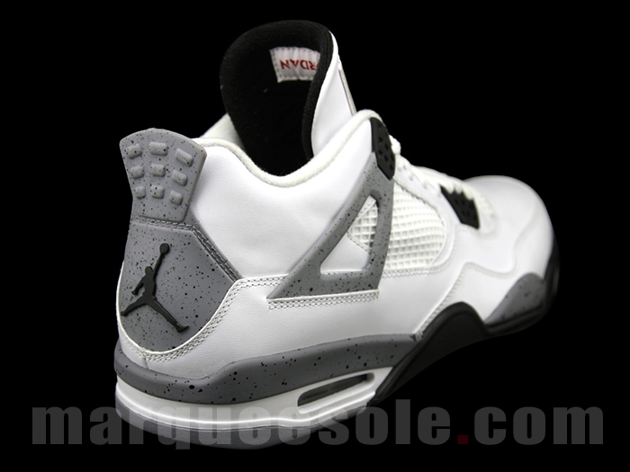 Air Jordan 4 White Tech Grey Black Red 5