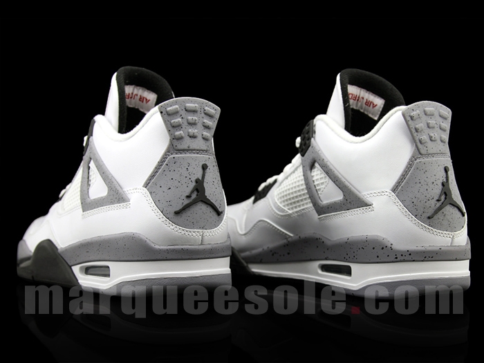 Air Jordan 4 White Tech Grey Black Red 6