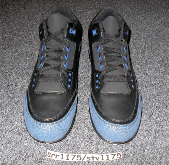 Air Jordan Iii Dwight Freeney Cleats Pe Black Blue 05