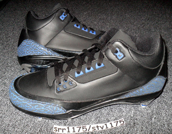 Air Jordan Iii Dwight Freeney Cleats Pe Black Blue 08