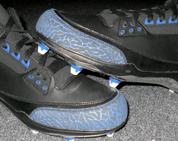 Air Jordan Iii Dwight Freeney Cleats Pe Black Blue Summary