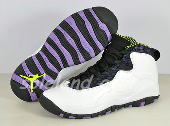 Air Jordan X GS - White - Ultraviolet - Cyber - Black