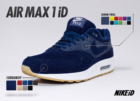 Nike Air Max 1 iD - Corduroy Material