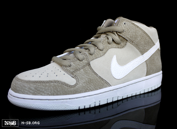 Nike Sb Dunk Mid Khaki White 5