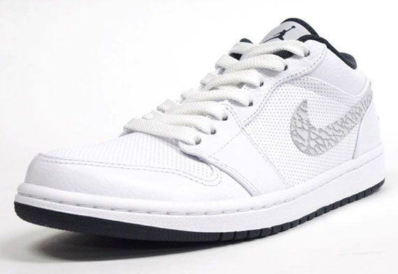 Air Jordan 1 Phat Low White Elephant Swoosh 3