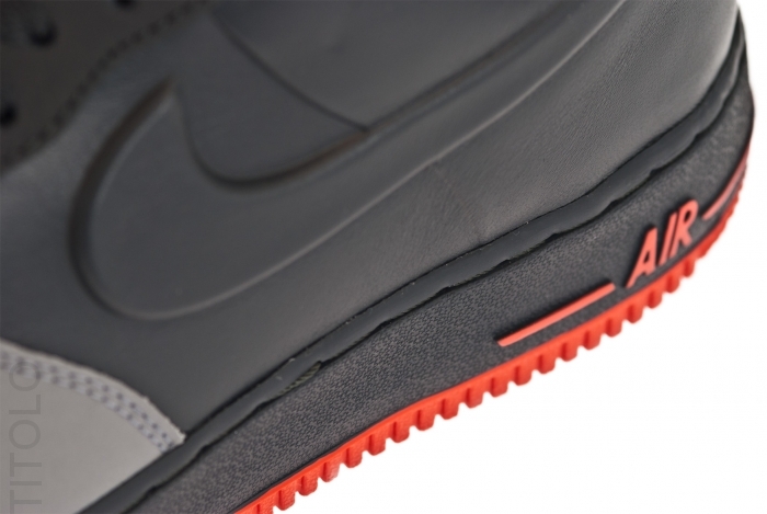 Nike Air Force 1 Low - Anthracite - Cool Grey - Max Orange