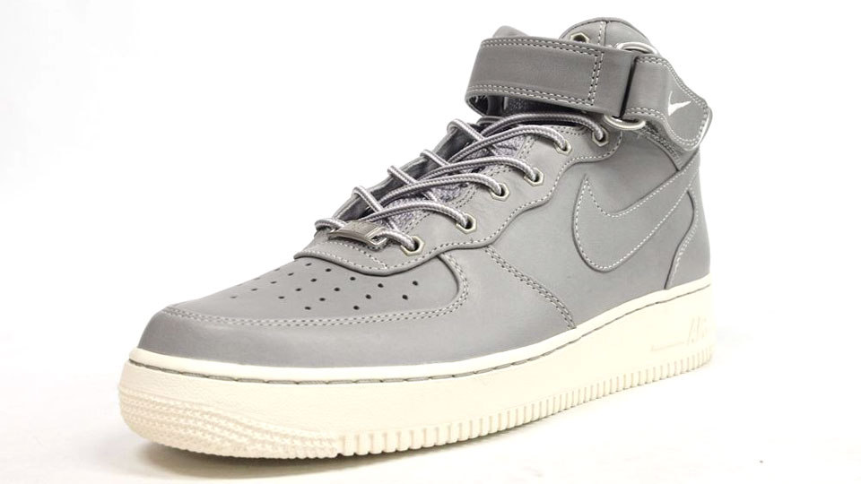 Nike Air Force 1 Mid Premium Grey White 01