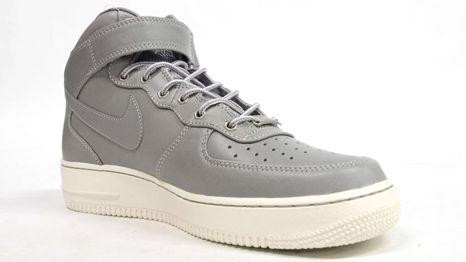 Nike Air Force 1 Mid Premium Grey White 05