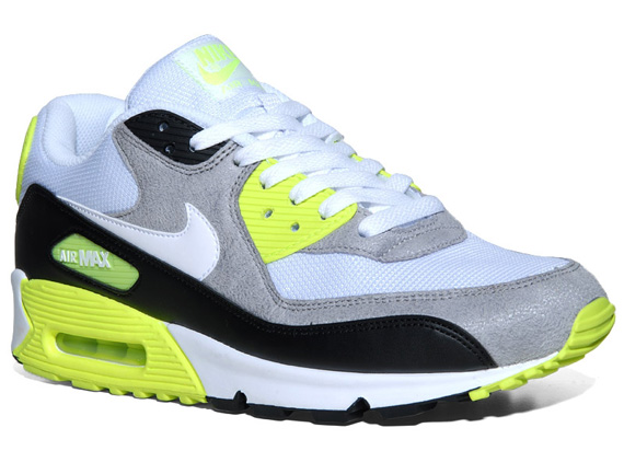Nike Air Max 90 White Black Volt Grey 1