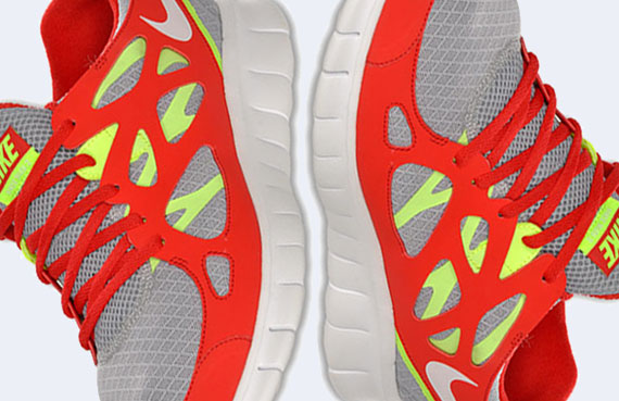 Nike Free Run+ 2 – Wolf Grey – University Red – Volt