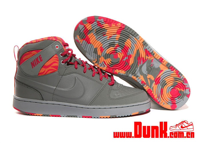 Nike Wmns Convention High Jp Light Charcoal Light Charcoal Cherry Mt 5