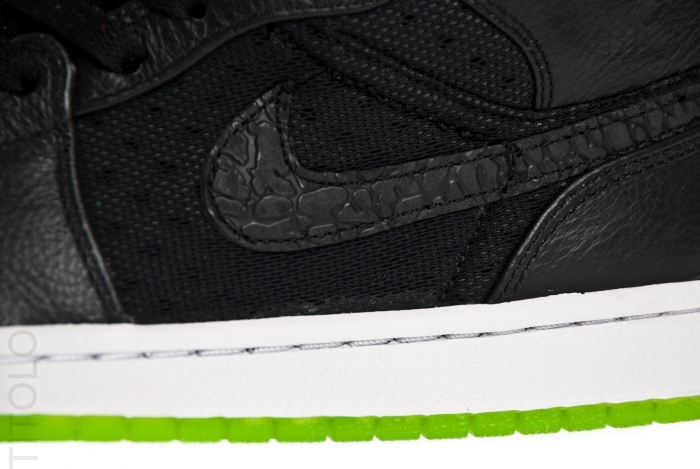 Air Jordan 1 Phat Black White Action Green 4