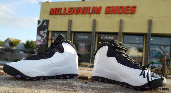 Air Jordan X Gs White Violet Pop Cyber Black 31