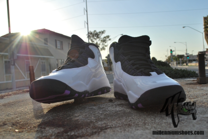 Air Jordan X Gs White Violet Pop Cyber Black 41