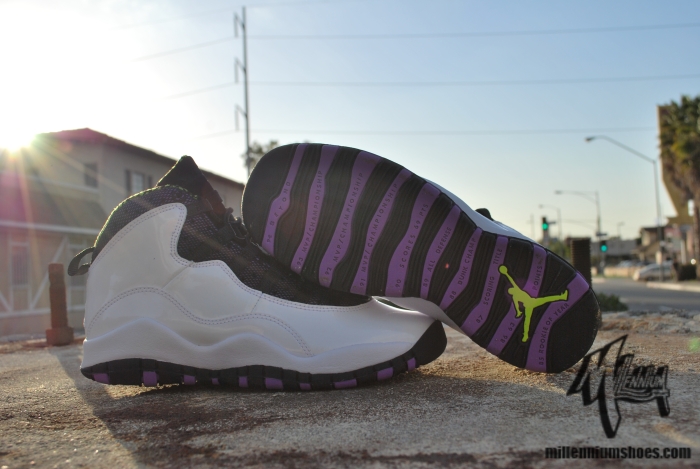 Air Jordan X Gs White Violet Pop Cyber Black 51