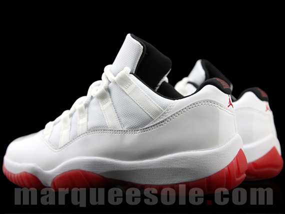 Air Jordan 11 Low - White - Black - Varsity Red