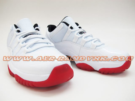 Air Jordan Xi Low White Black Varsity Red New Images 8