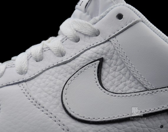 Nike Air Force 1 Low - White Tumbled Leather - Black