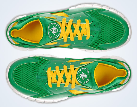 Nike Huarache Free 2012 - Court Green - White - Tour Yellow