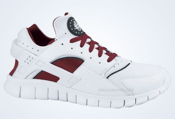 Nike Huarache Free 2012 White Team Red 2