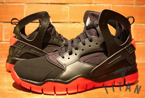 Nike Huarache Free Basketball 2012 Black Sport Red 2