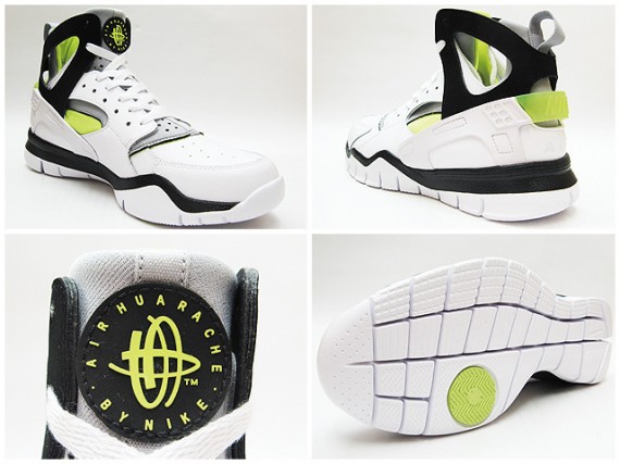 Nike Huarache Free Basketball 2012 - White - Black - Volt