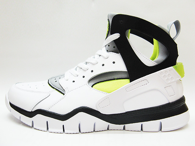 Nike Huarache Free Basketball 2012 White Black Volt Wolf Grey 2