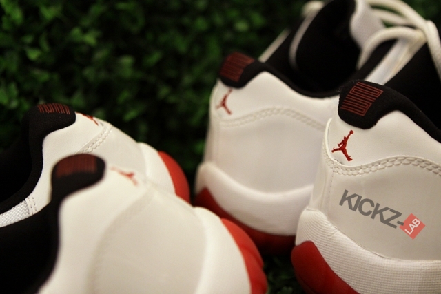 Air Jordan Xi Low White Black Varsity Red Detailed Images 10
