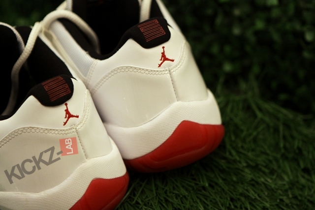 Air Jordan Xi Low White Black Varsity Red Detailed Images 12