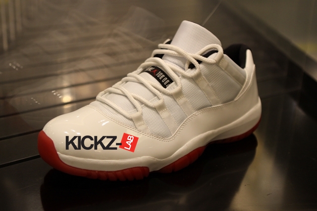 Air Jordan Xi Low White Black Varsity Red Detailed Images 13