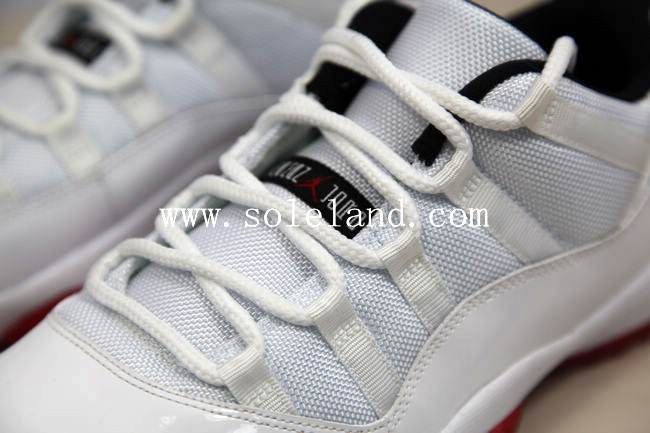 Air Jordan Xi Low White Red New Photos 5